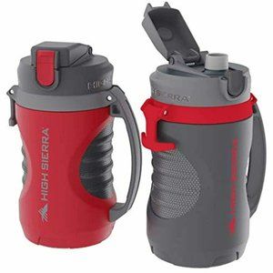 High Sierra 64oz Max-Hydrate Sport Jugs, 2-pack, Red And Gray